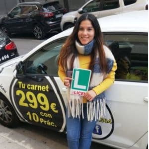 Alumna aprobada del carnet de coche, Granollers